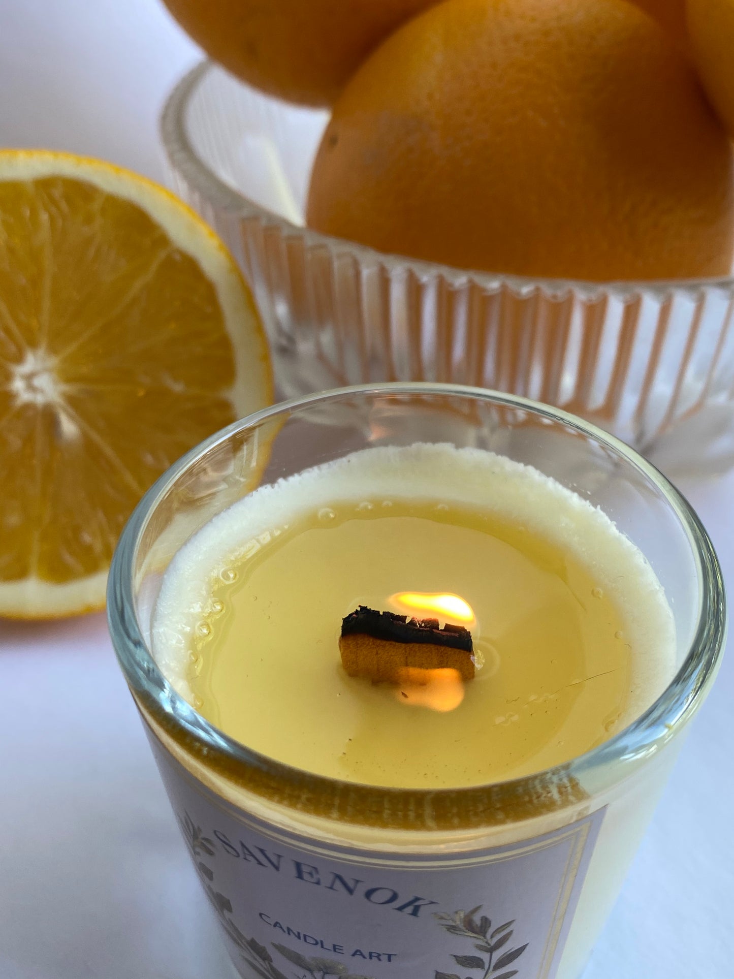 Duftkerze „Orange & Kokosblüten“ – sommerlich, fruchtig & exotisch | SAVENOK