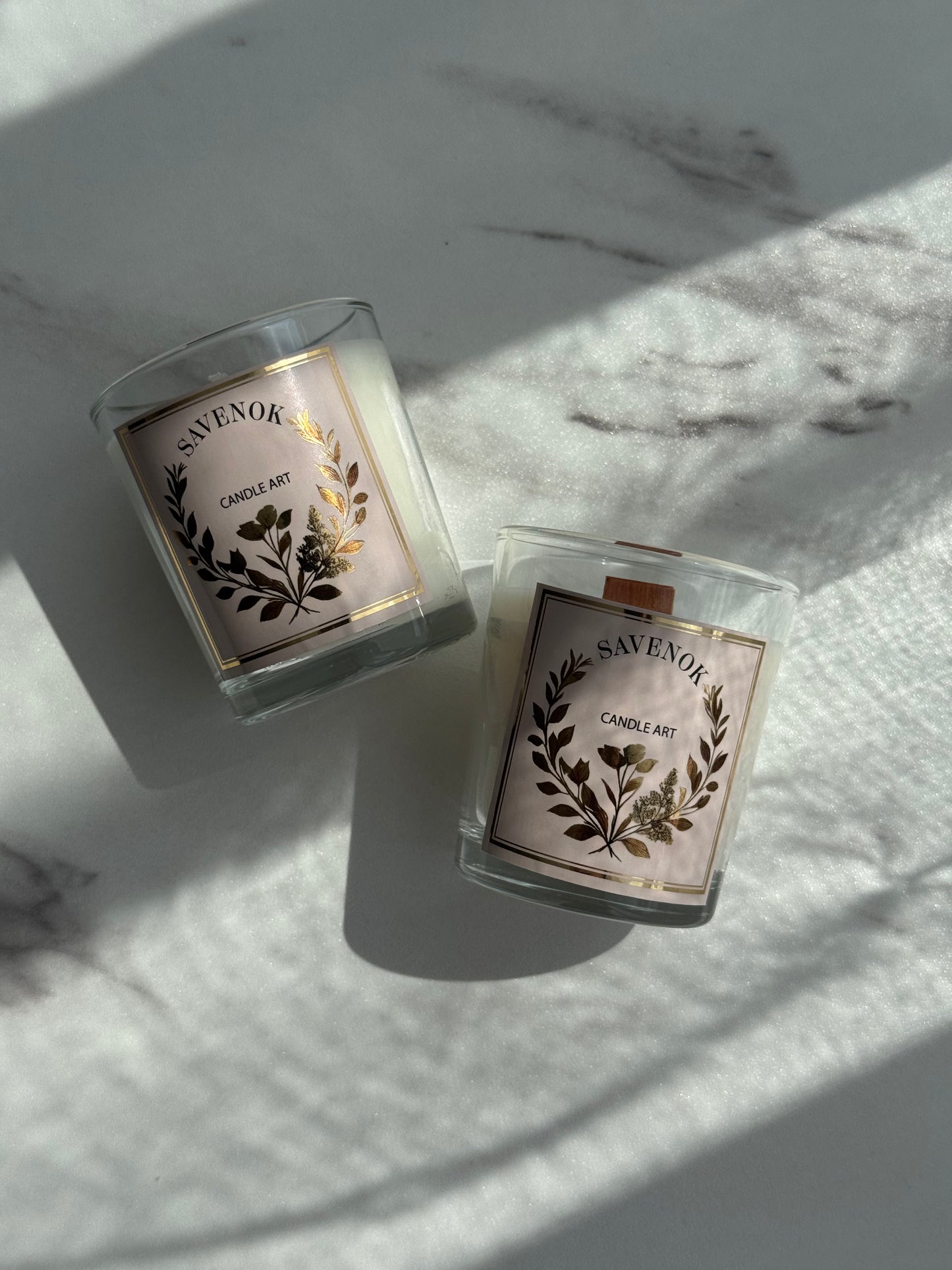 Duftkerze "Palo Santo" – handgemachte Kerze mit reinigendem, holzigem Duft | SAVENOK