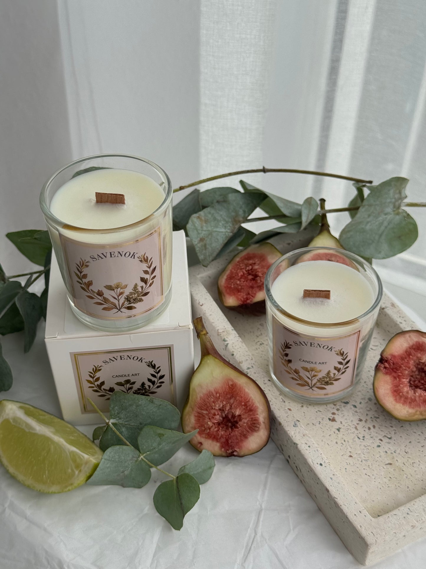 Duftkerze „Wilde Salbei & Bergamotte“ – kräuterig, frisch & belebend | SAVENOK