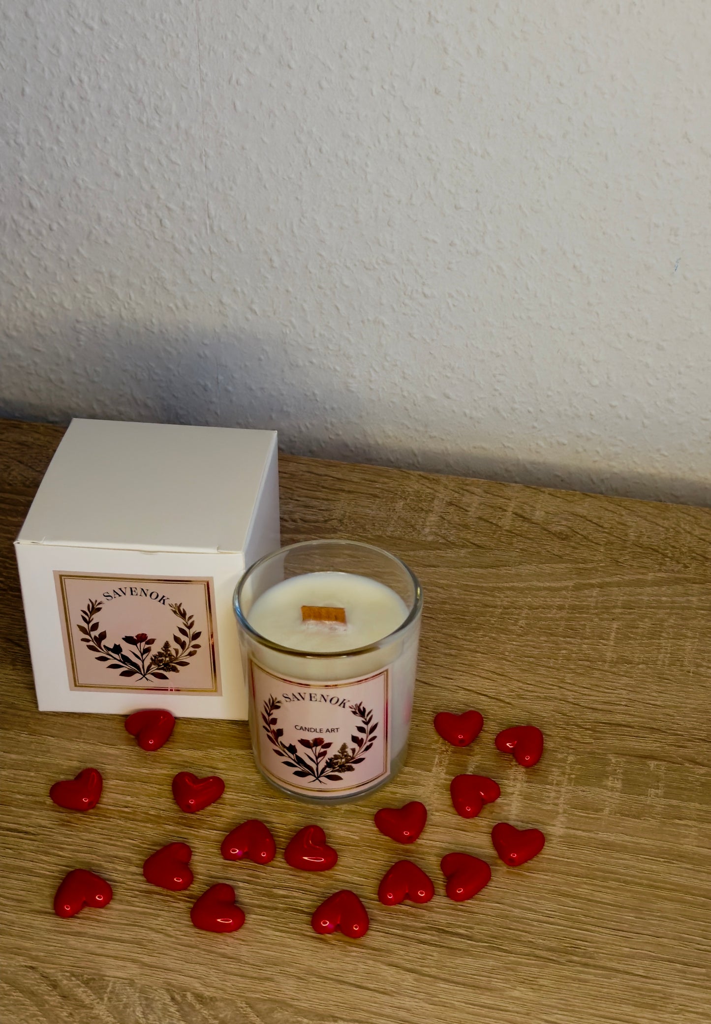 Scented candle with secret message – Handmade candle with surprise | SAVENOK