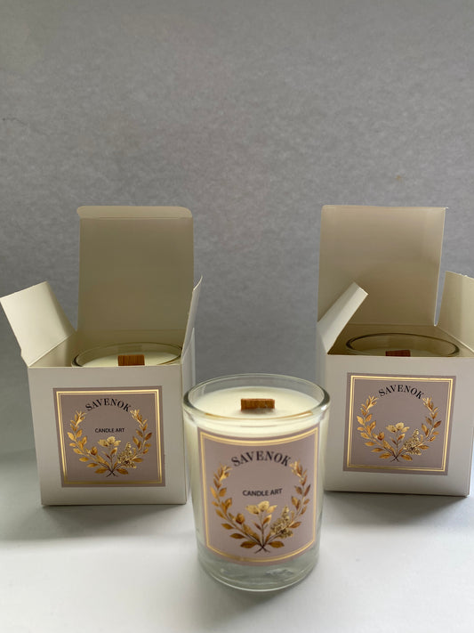 Duftkerze „Goldene Geißblattblüte & Jasmin“ – sinnlich, blumig & warm | SAVENOK