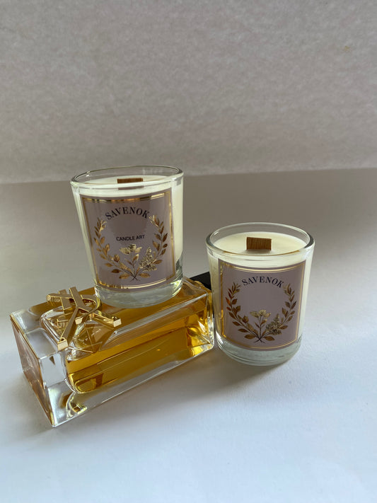 Duftkerze "Orchid Noir" – handgemachte Kerze mit geheimnisvollem, sinnlichem Blütenduft | SAVENOK