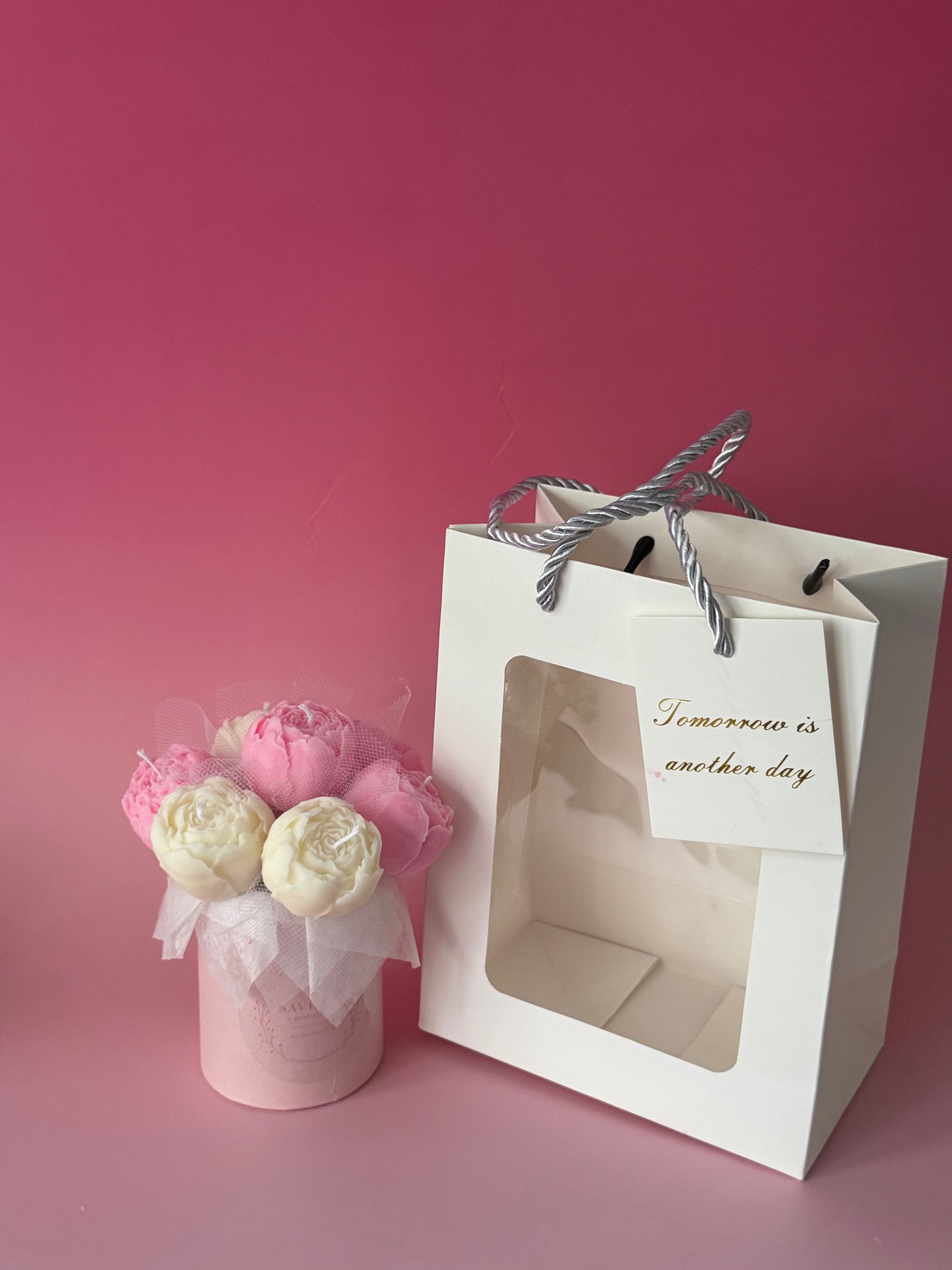 Mini-Kerzenstrauß „Blush Peony Dream“