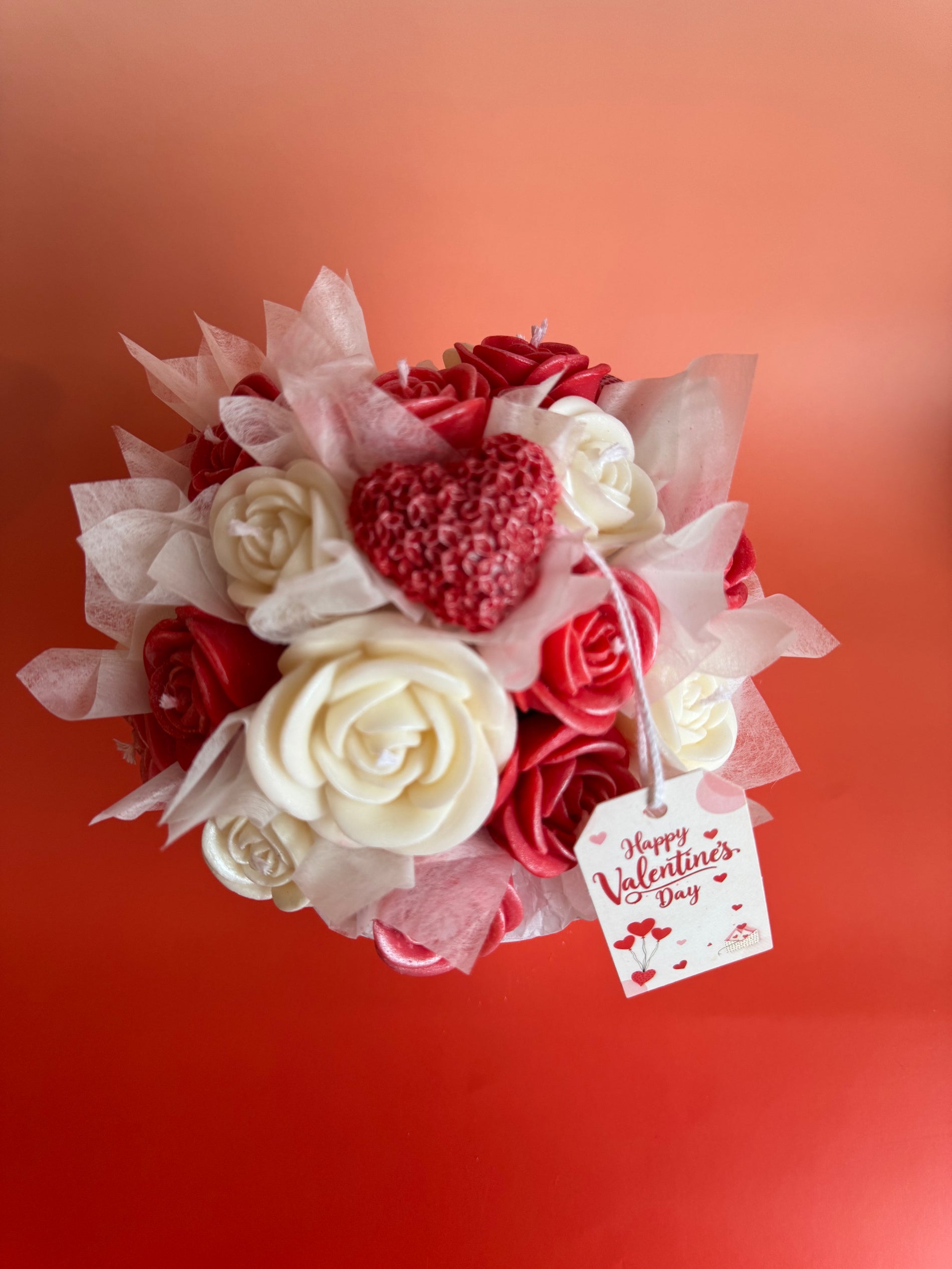 Valentinstags-Kerzenbouquet „Rosen der Liebe“