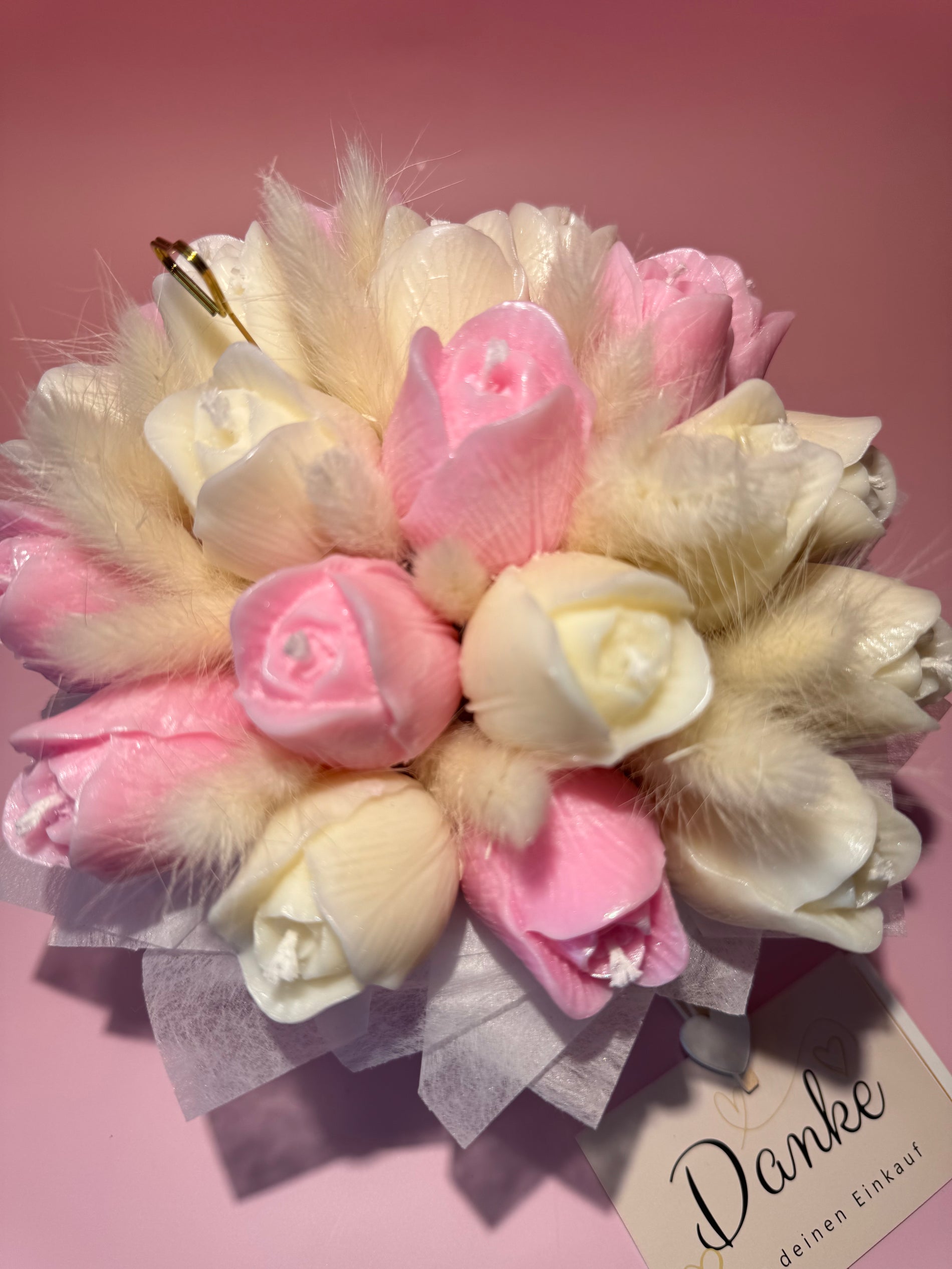 Candle Bouquet “Blush Tulip Elegance”