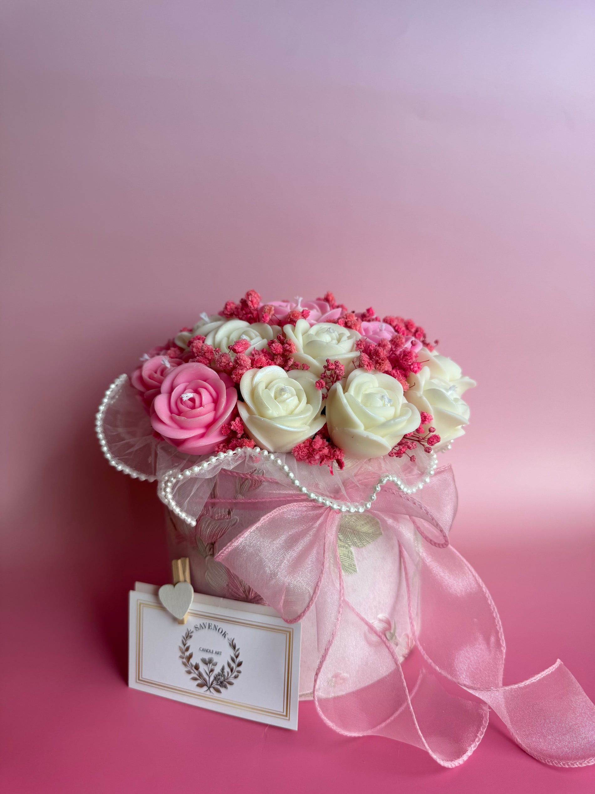 Kerzenstrauß „Rose Blush Symphony“