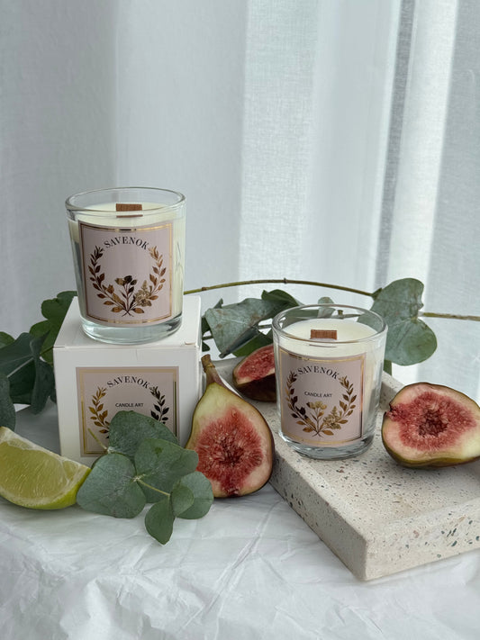 Duftkerze „Wilde Salbei & Bergamotte“ – kräuterig, frisch & belebend | SAVENOK