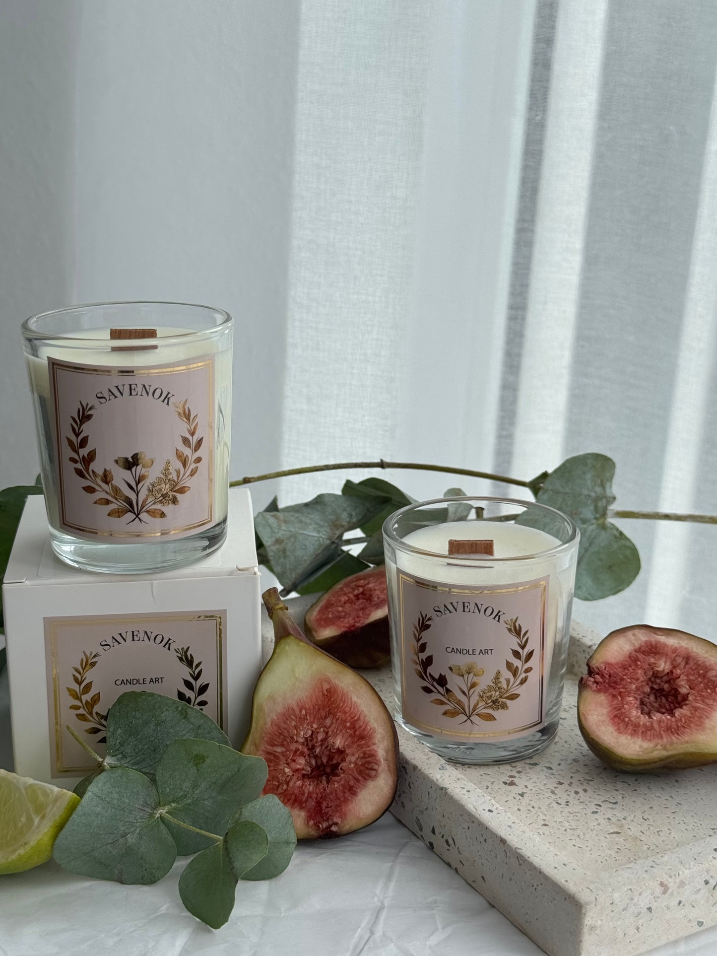 “Cherry blossom" scented candle - handmade candle with a delicate, poetic spring scent | SAVENOK