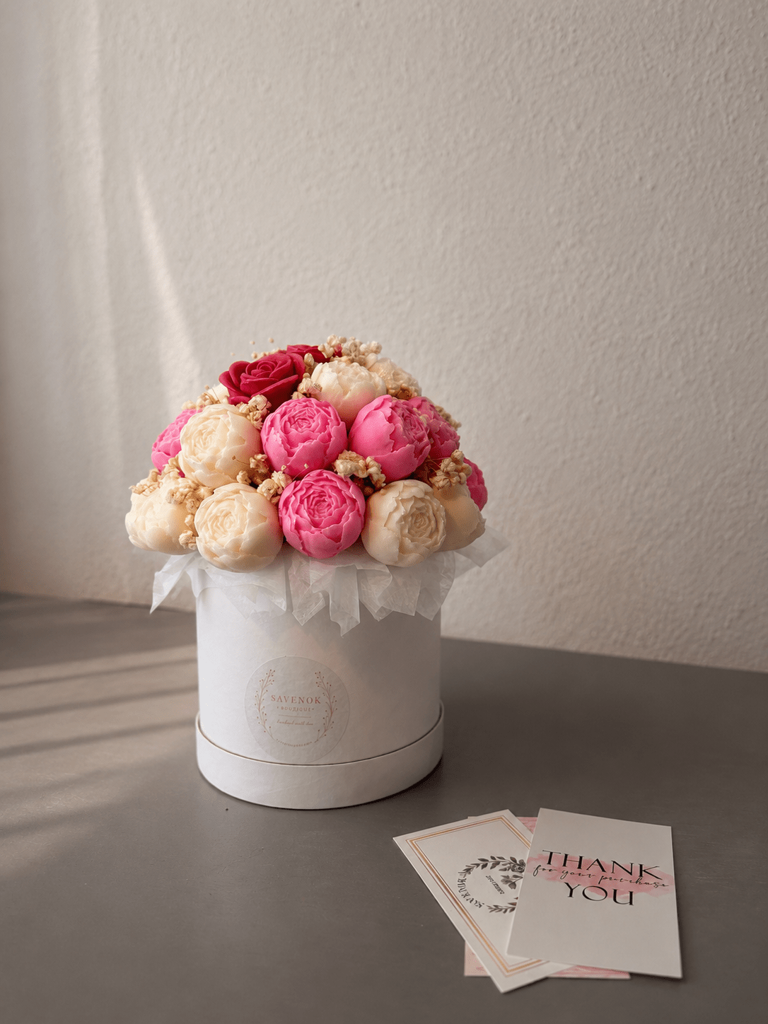 Peony Rose Symphony – Deluxe Kerzen-Bouquet von SAVENOK Candle Art - SAVENOK candle art
